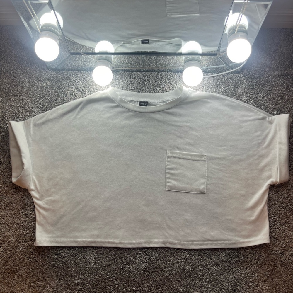 shein white crop top